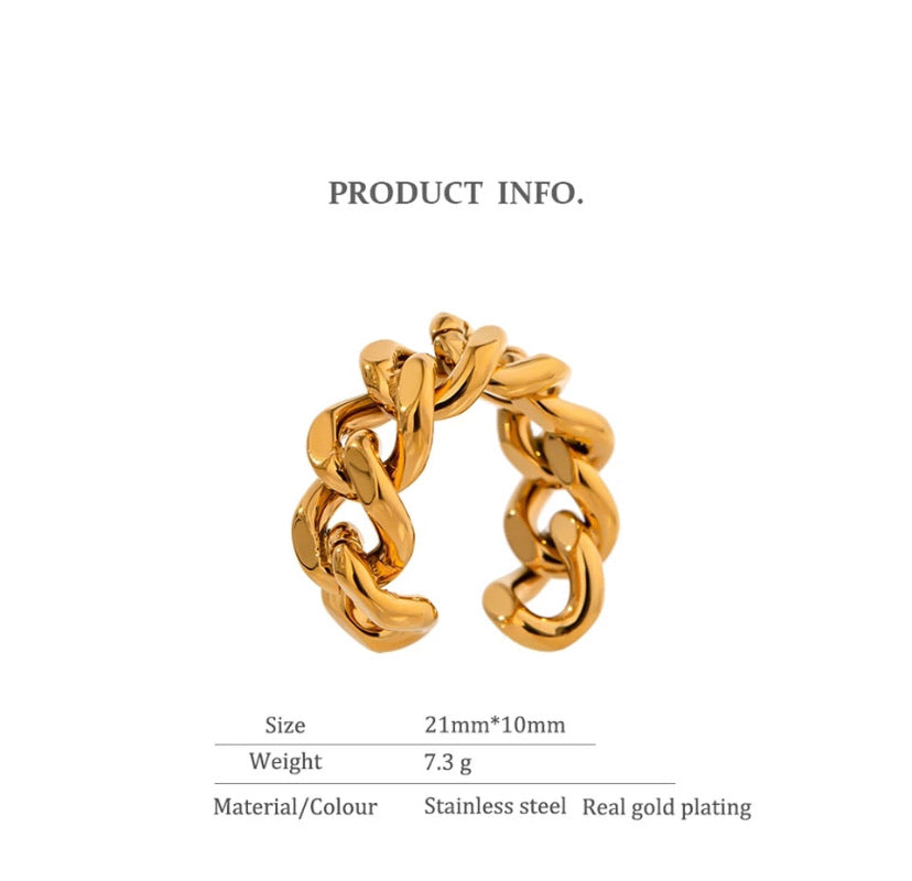 Golden Chain link ring