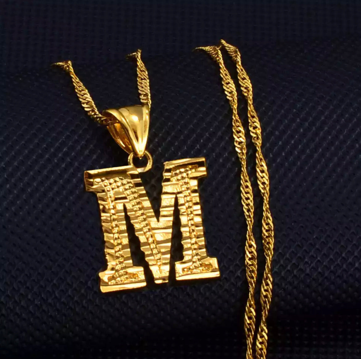 Retro Gold letter Necklace