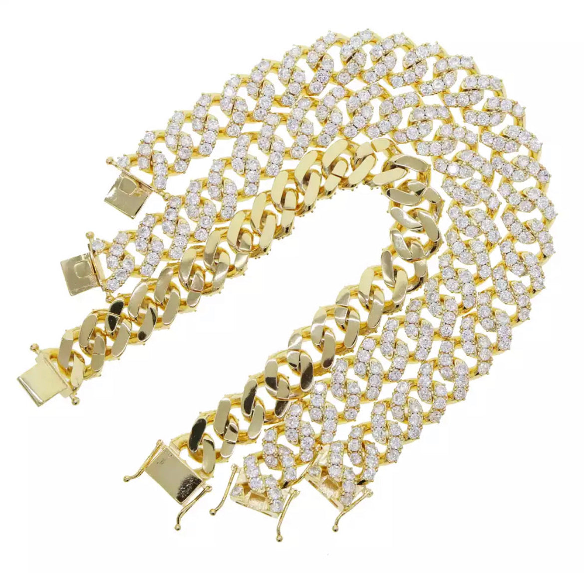 Prong Set Cuban Link Anklet