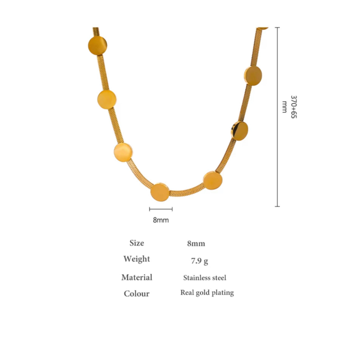 Circled Herringbone Necklace