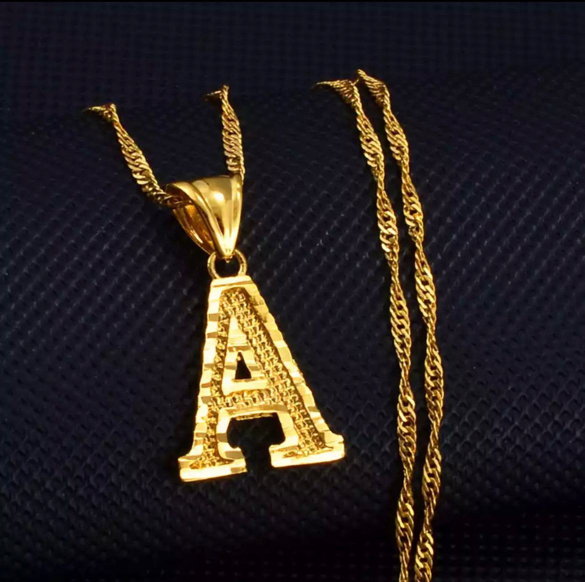 Retro Gold letter Necklace