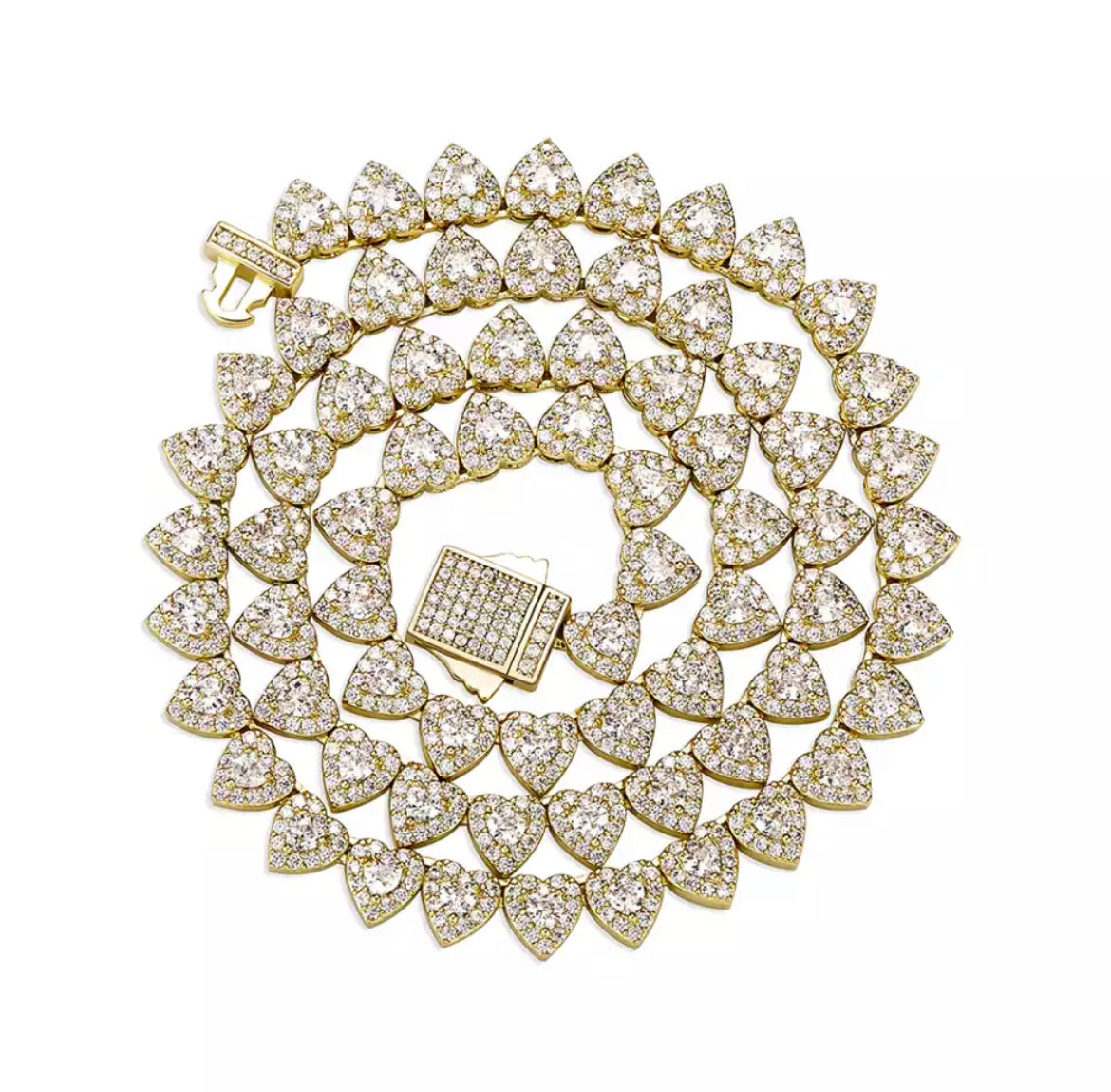 Heart Shaped Tennis Necklace