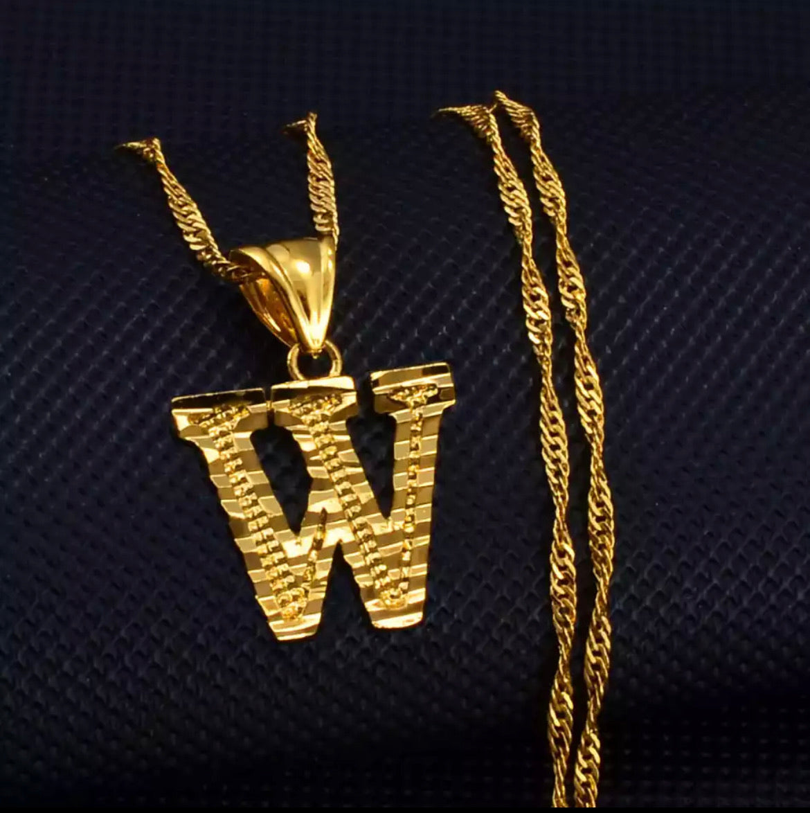 Retro Gold letter Necklace