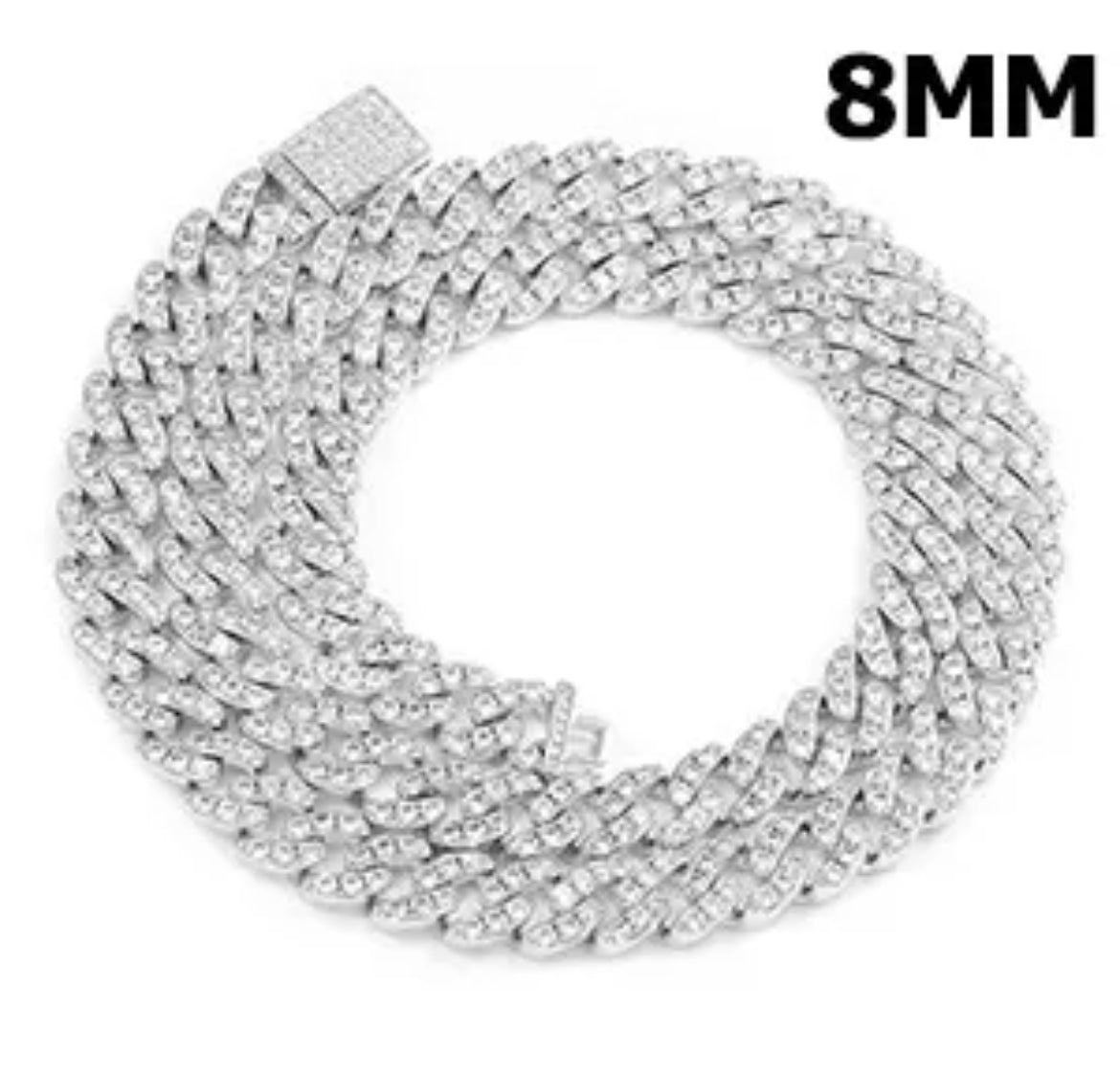 8mm Snap box Cuban link Chain