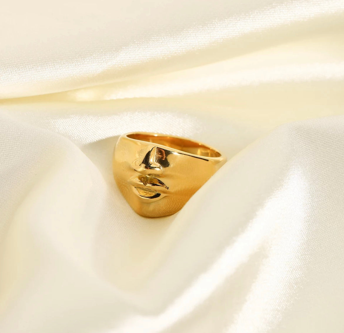 Gold Face Ring