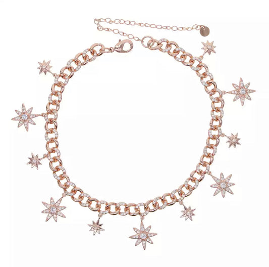 Starburst Cuban link Choker
