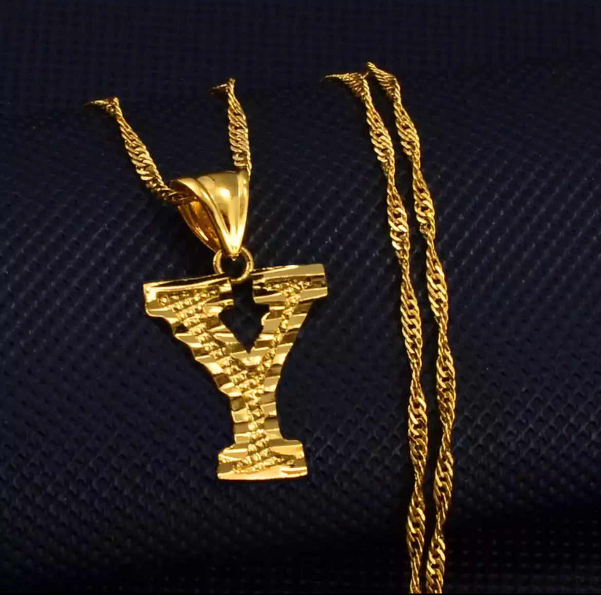 Retro Gold letter Necklace