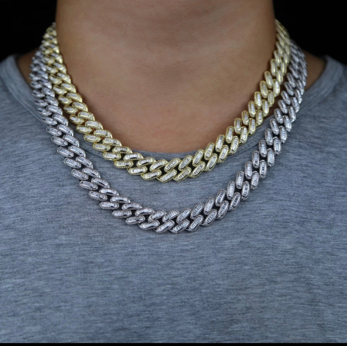 Baguette Cuban Link Chain