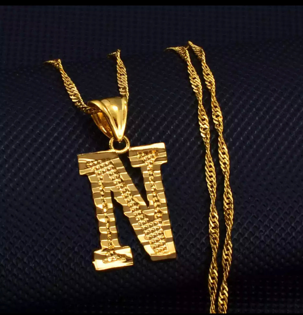 Retro Gold letter Necklace