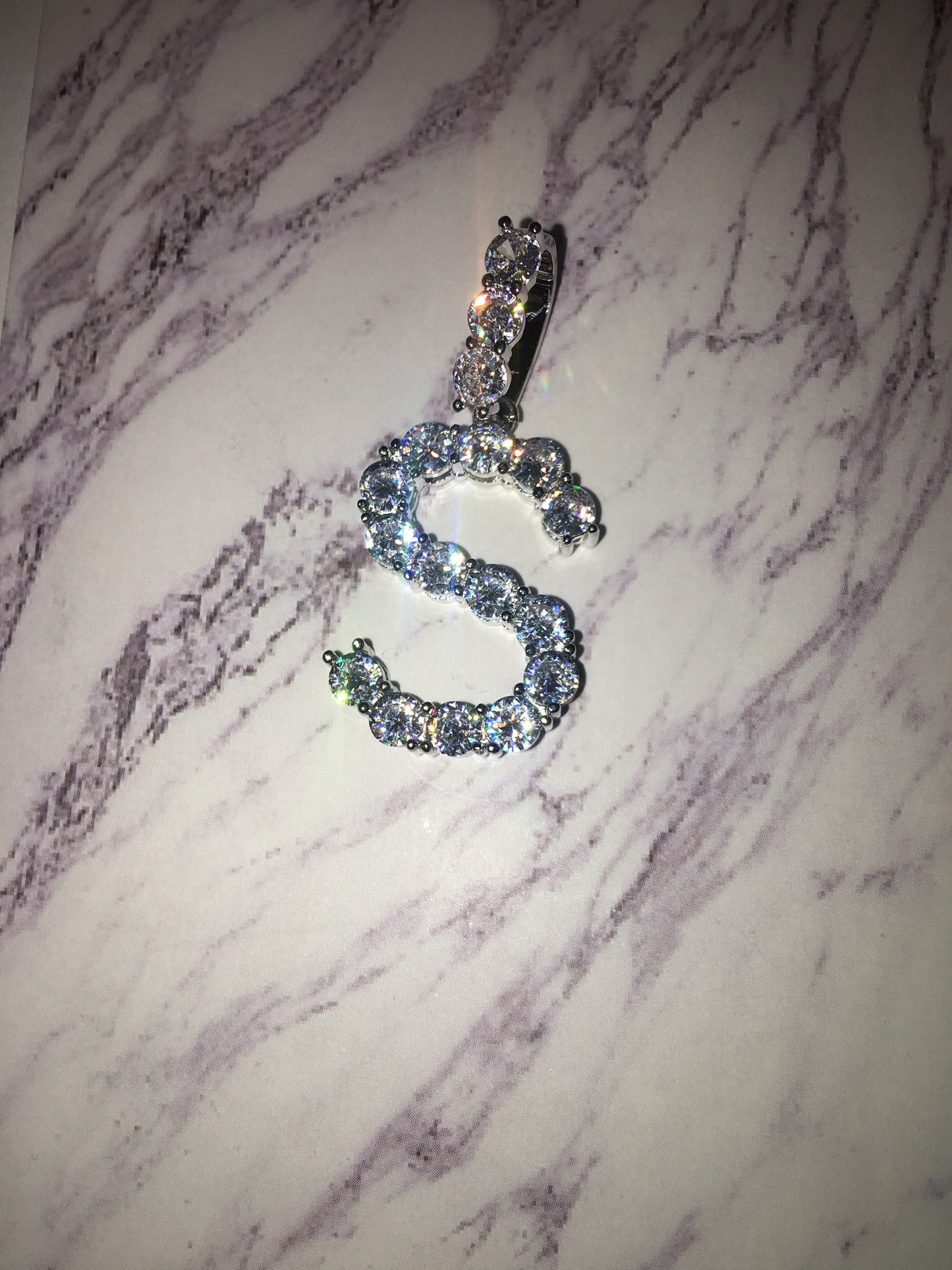 Tennis Necklace with Initial