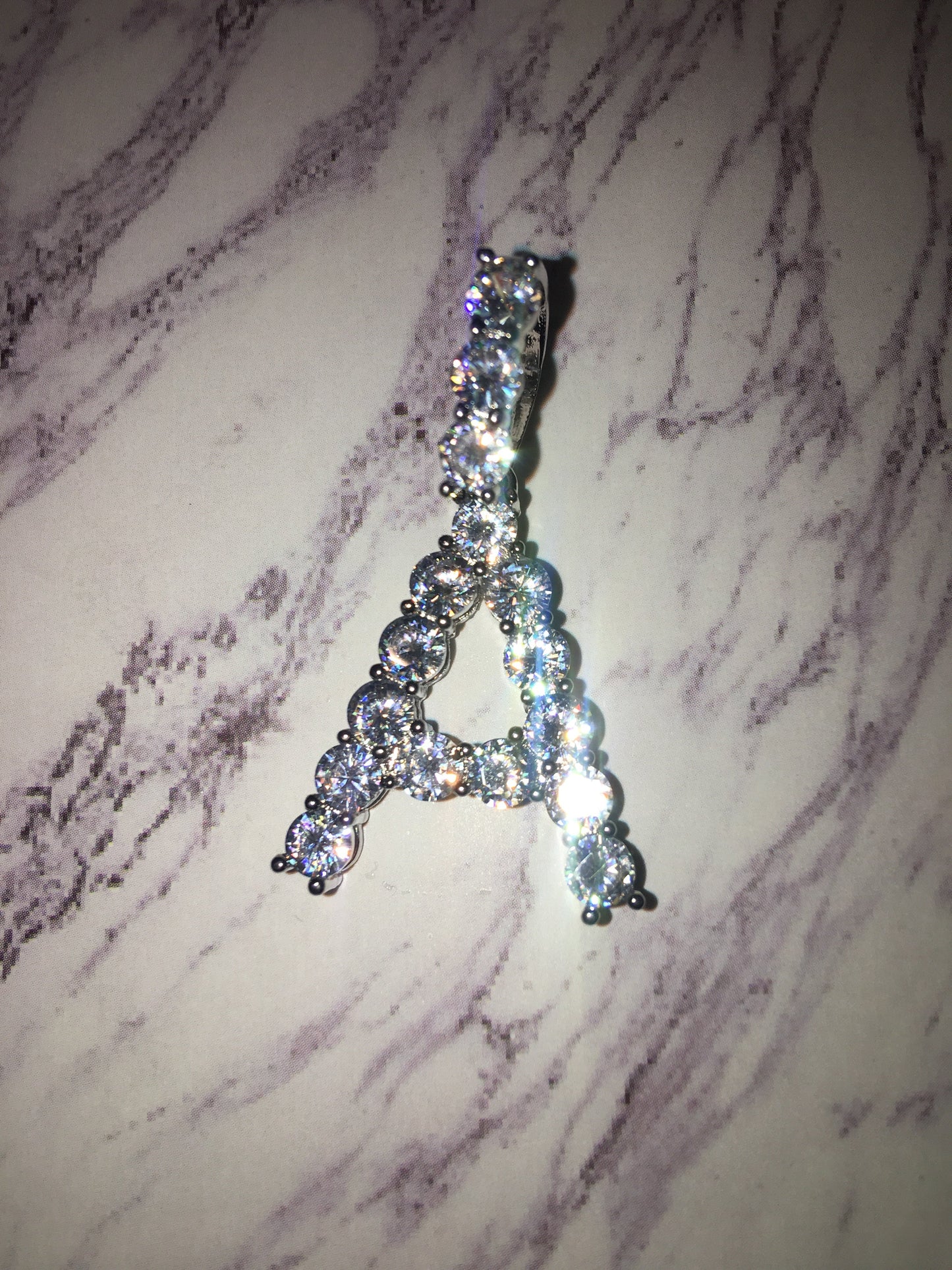 Tennis Necklace with Initial