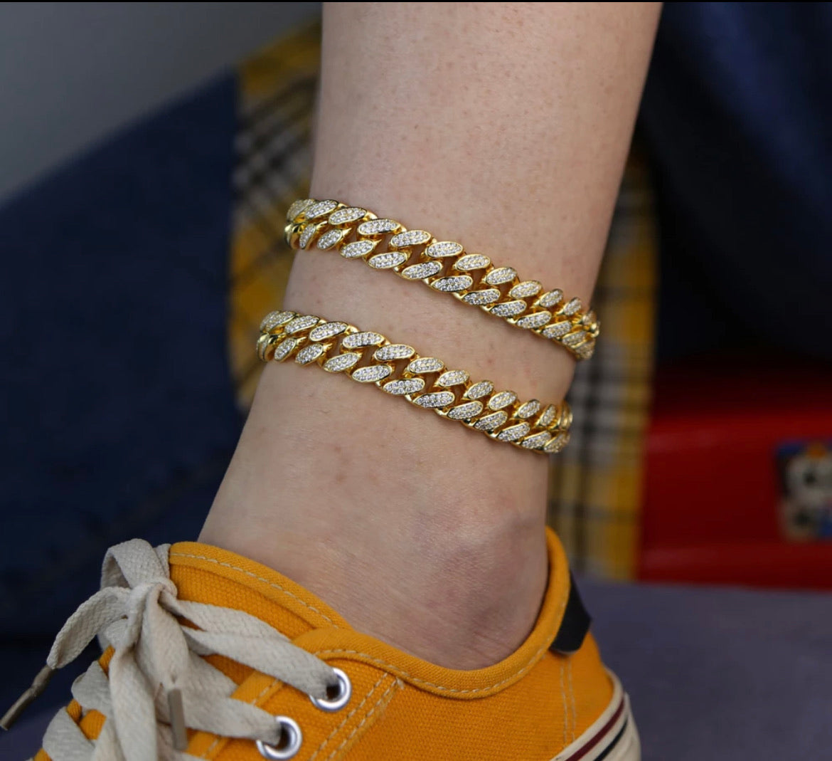 Snap Box Cuban Link Anklet