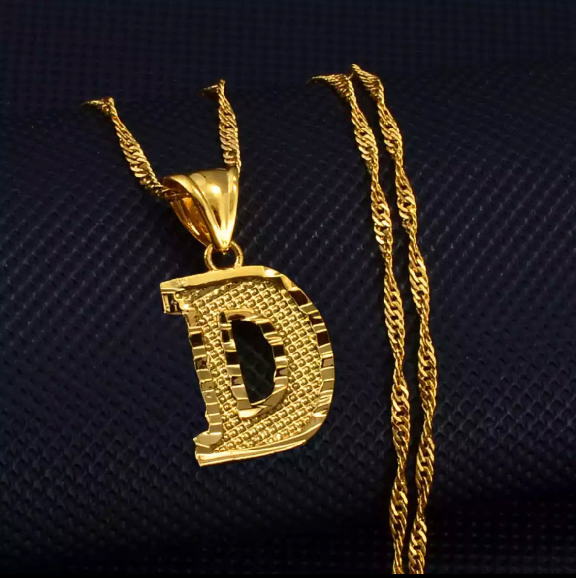 Retro Gold letter Necklace