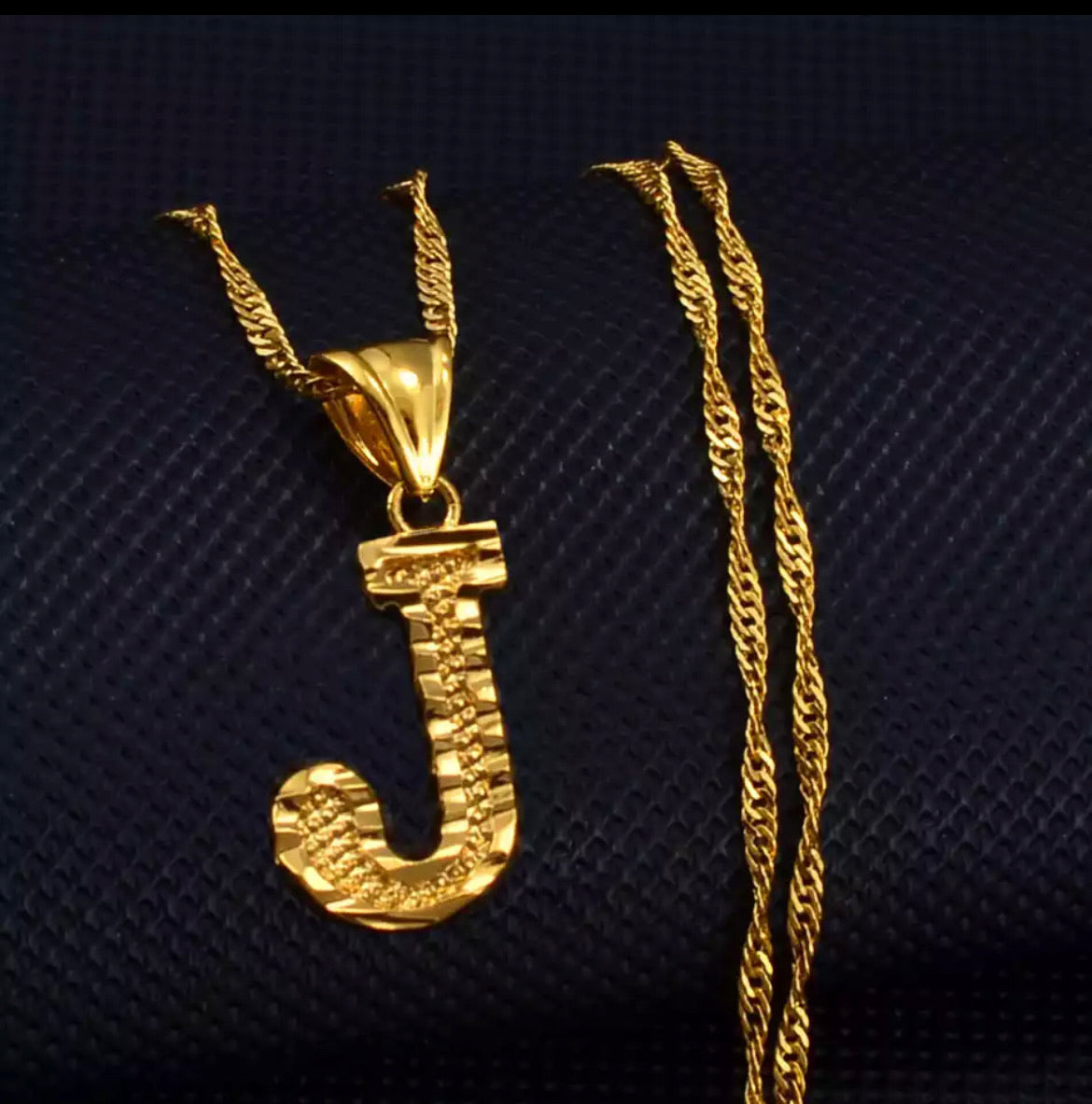 Retro Gold letter Necklace