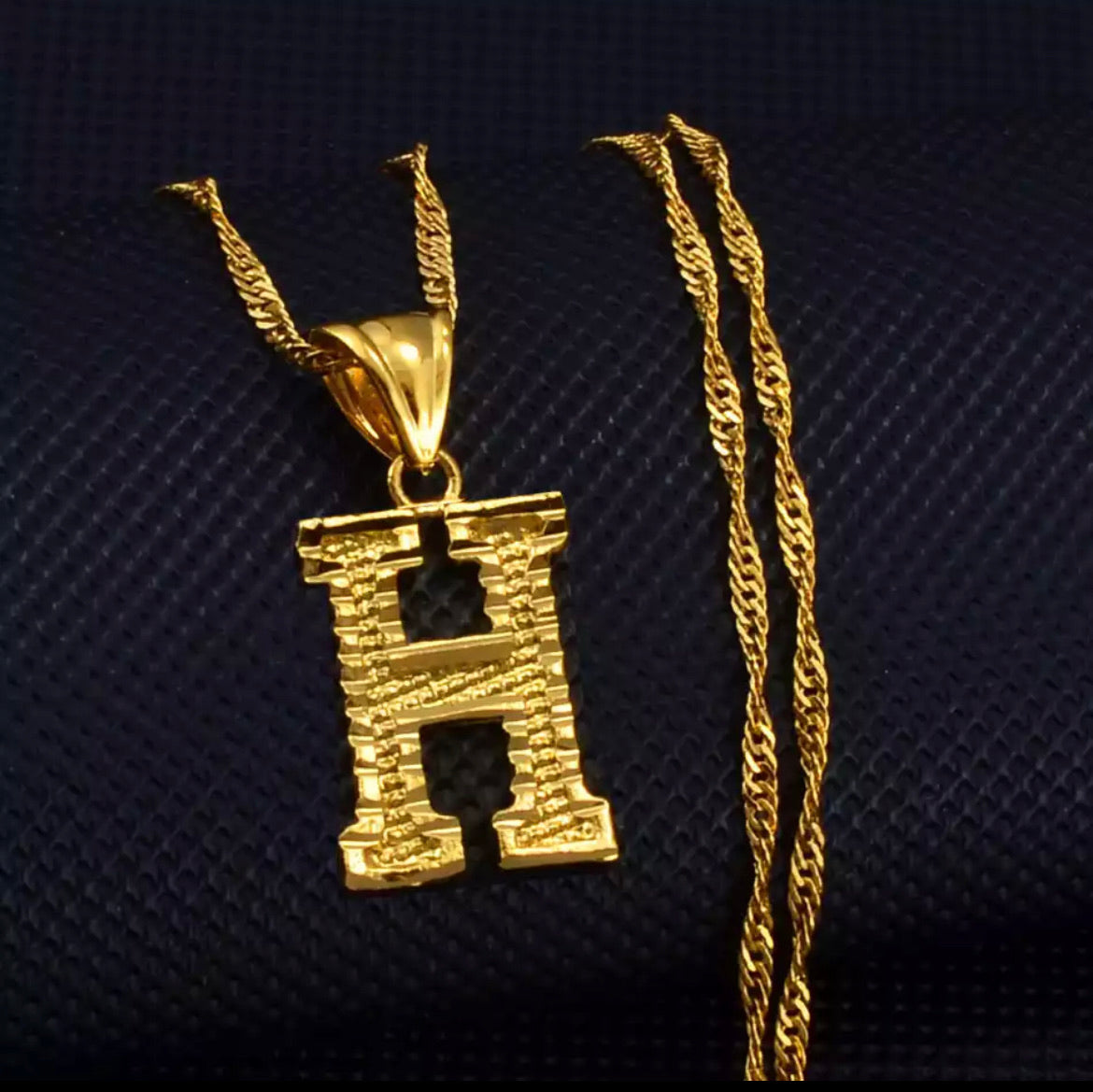 Retro Gold letter Necklace