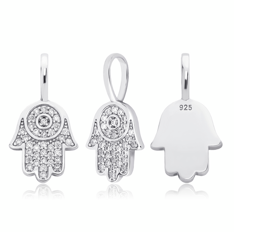 925 Silver Mini Hamsa Necklace