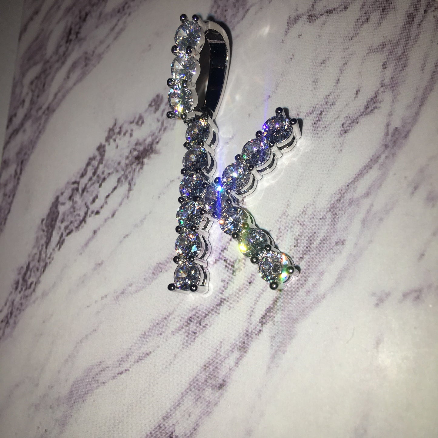 Tennis Necklace with Initial