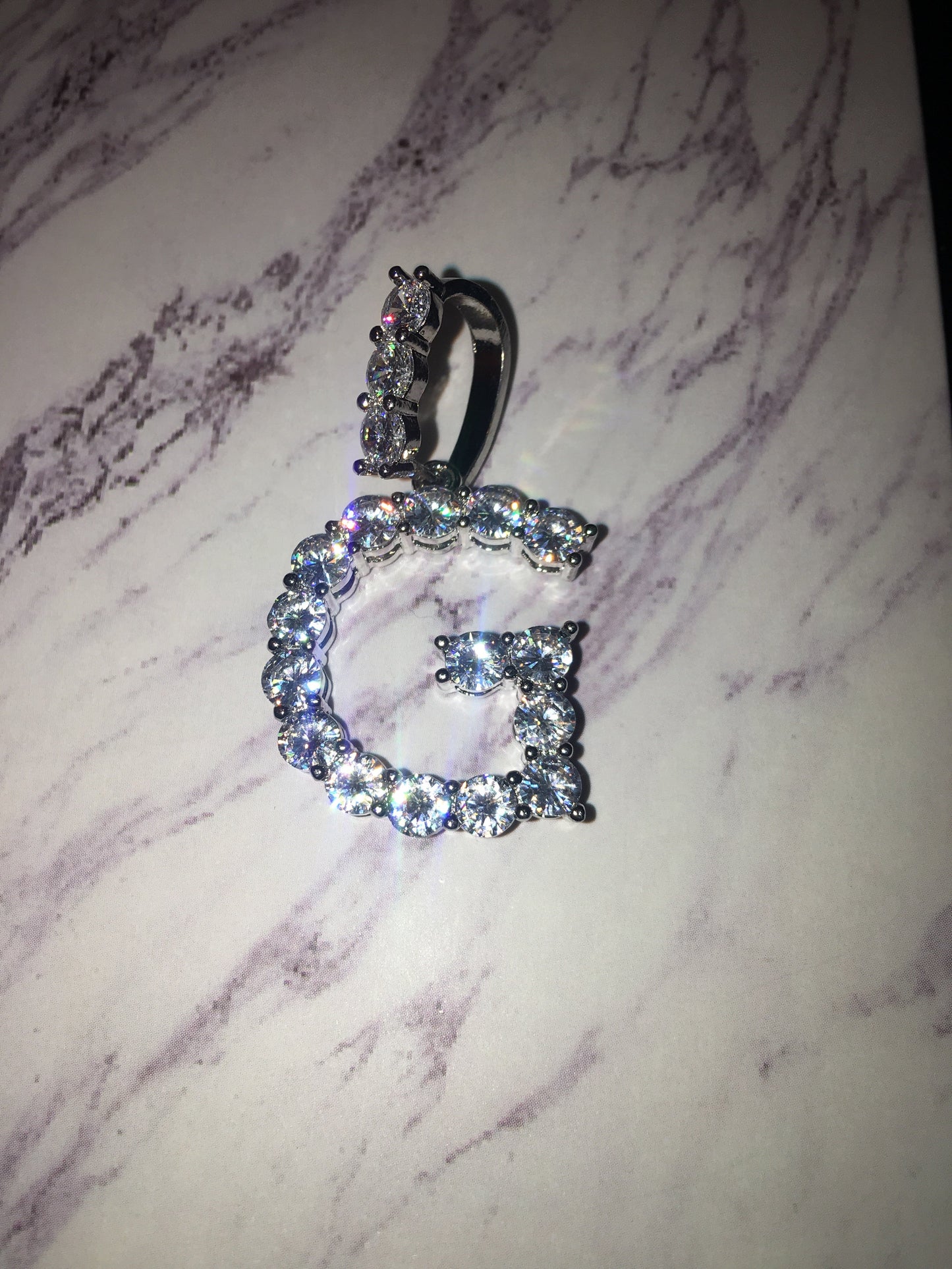 Tennis Necklace with Initial