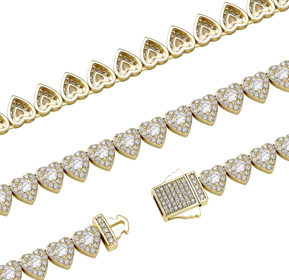 Heart shaped Tennis Bracelet