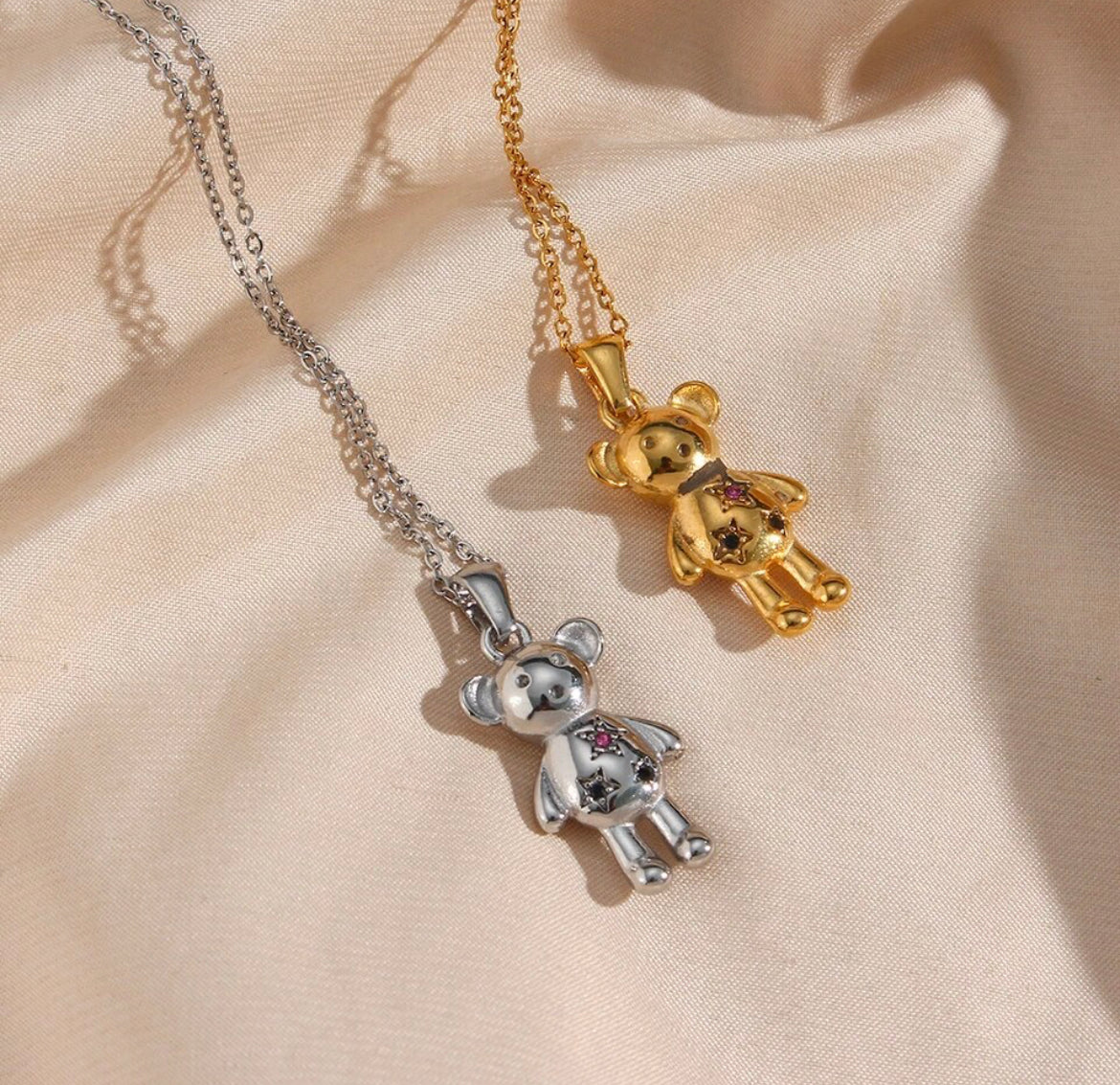 Star Studded Teddy Necklace