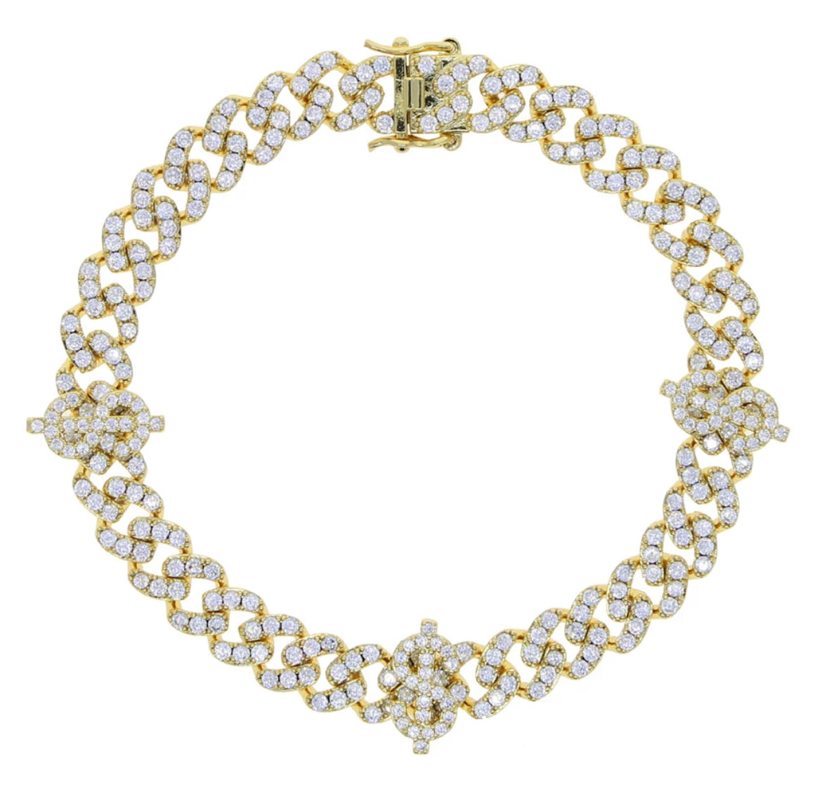 Dollar Sign Cuban Link Anklet