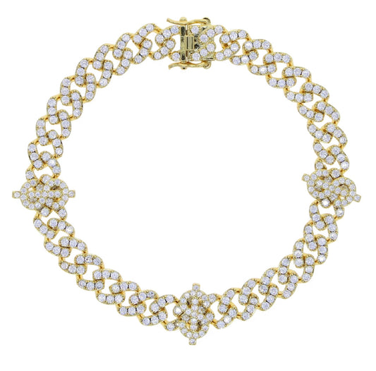 Dollar Sign Cuban Link Anklet