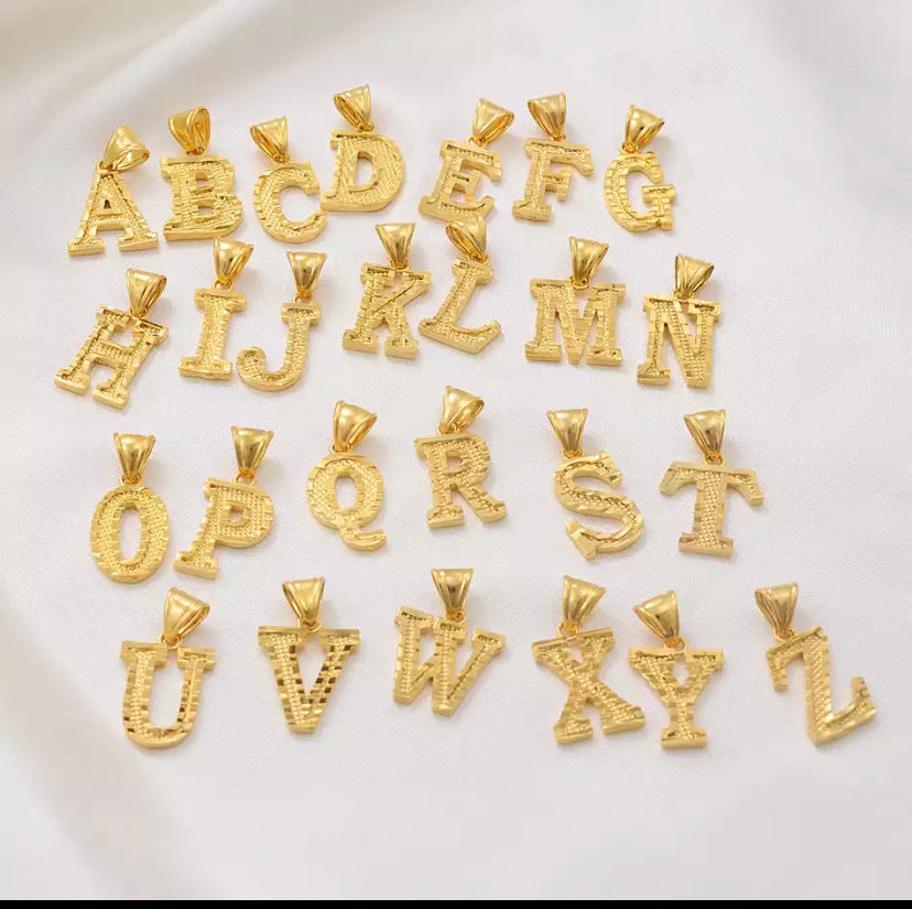 Retro Gold letter Necklace