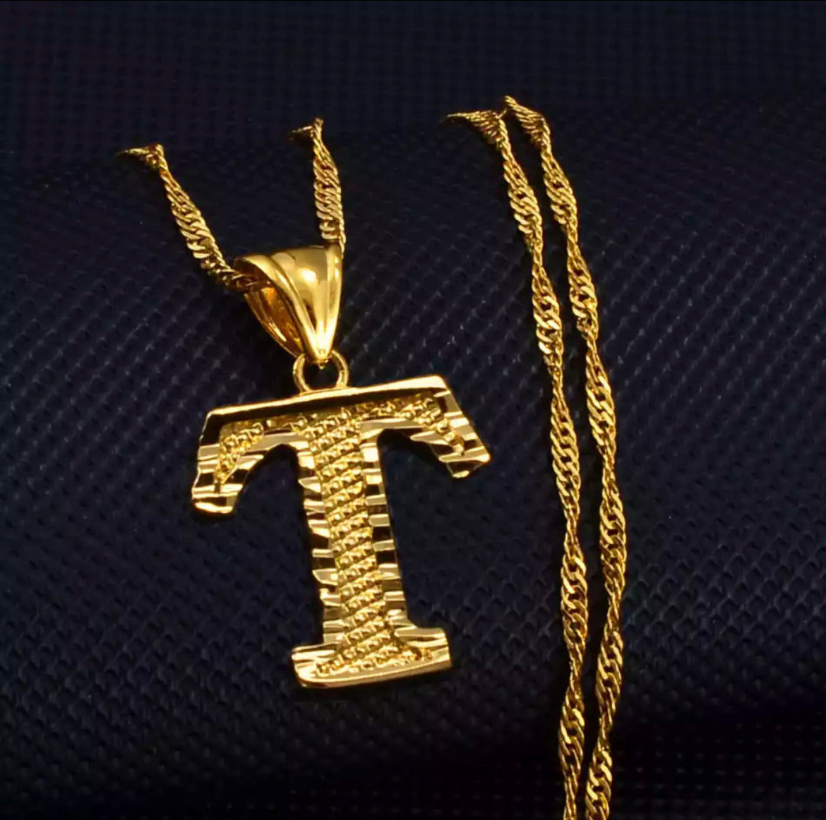 Retro Gold letter Necklace