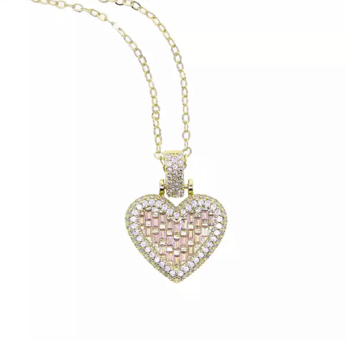 Baguette Heart Necklace