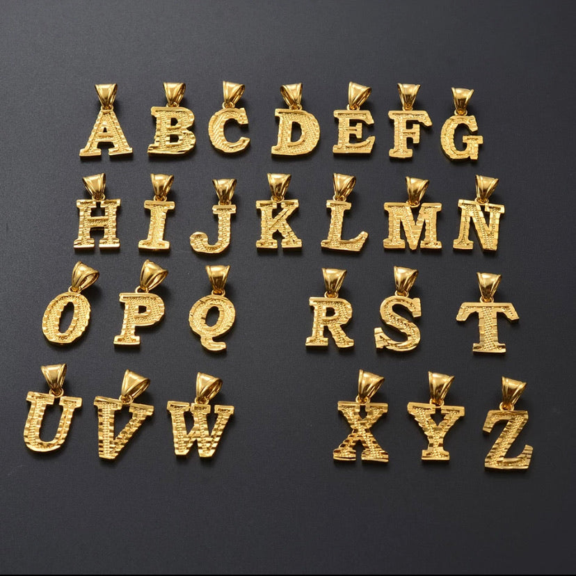 Retro Gold letter Necklace