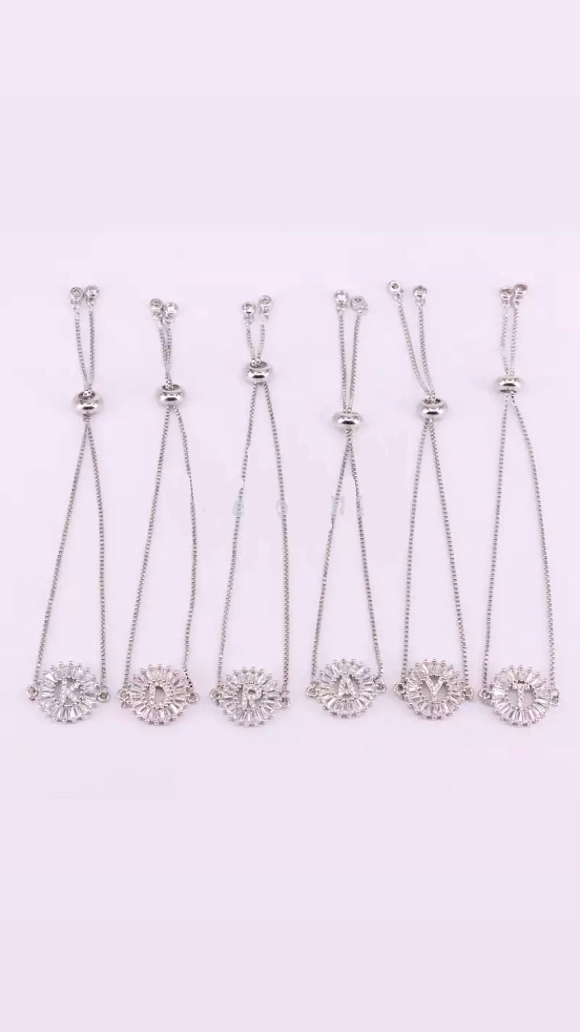 Baguette Initial Bracelet