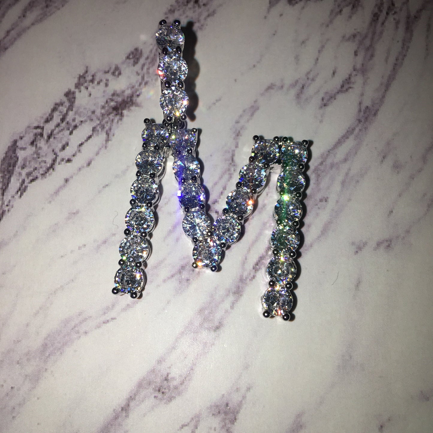 Tennis Necklace with Initial