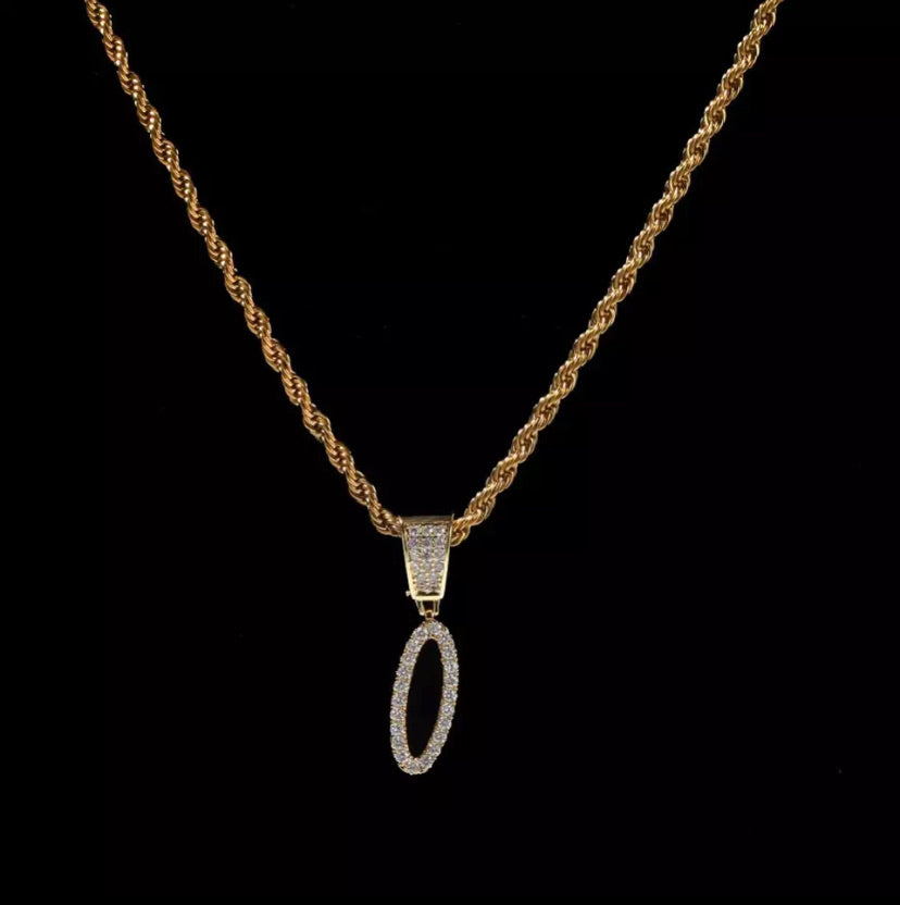 Mini Gold Written Initial