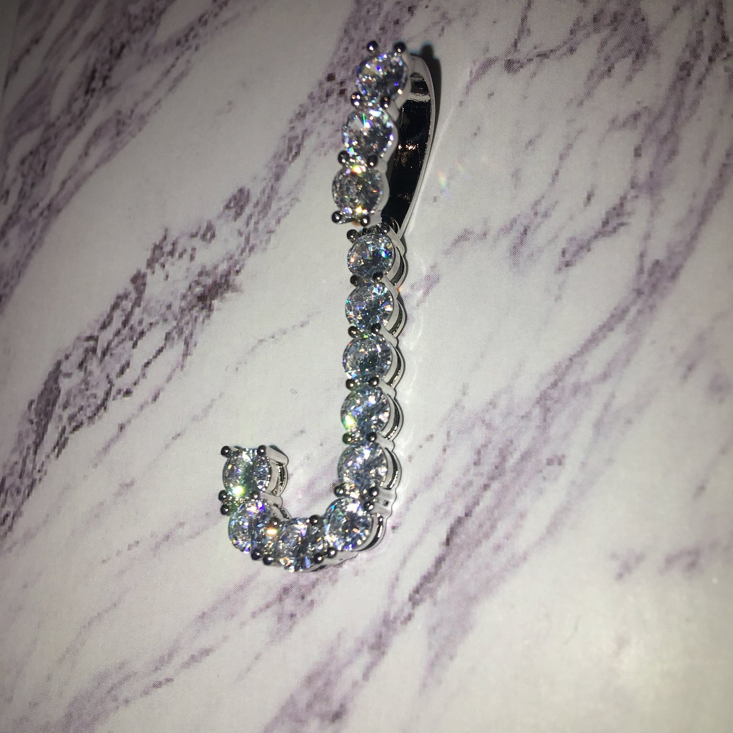 Tennis Necklace with Initial