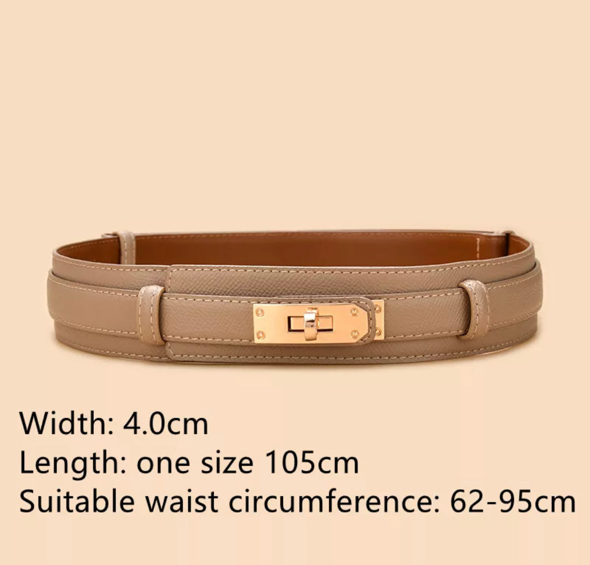 Leather Twist  Buckle Belt