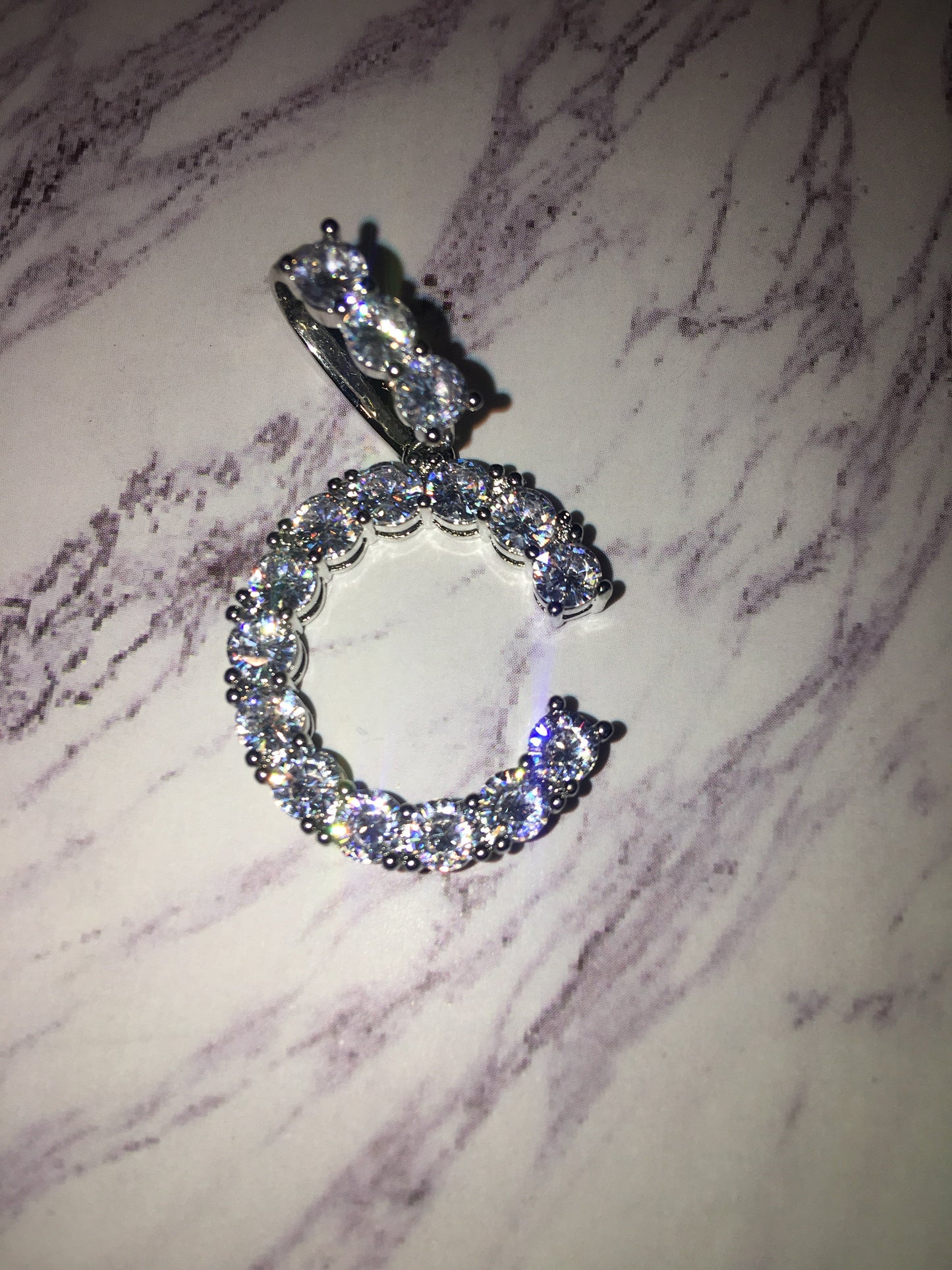 Tennis Necklace with Initial