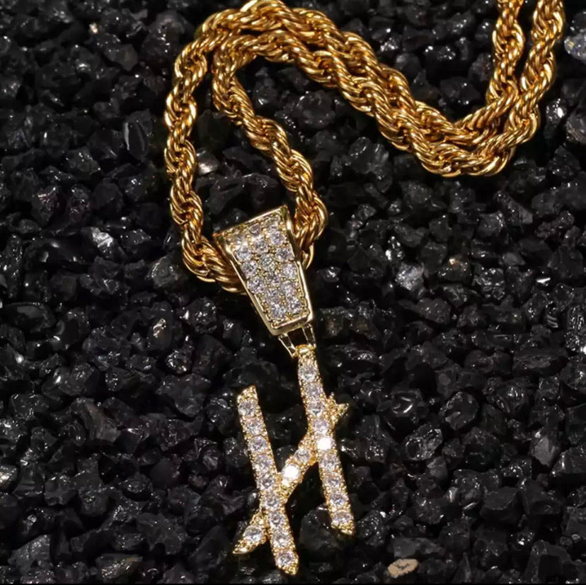 Mini Gold Written Initial