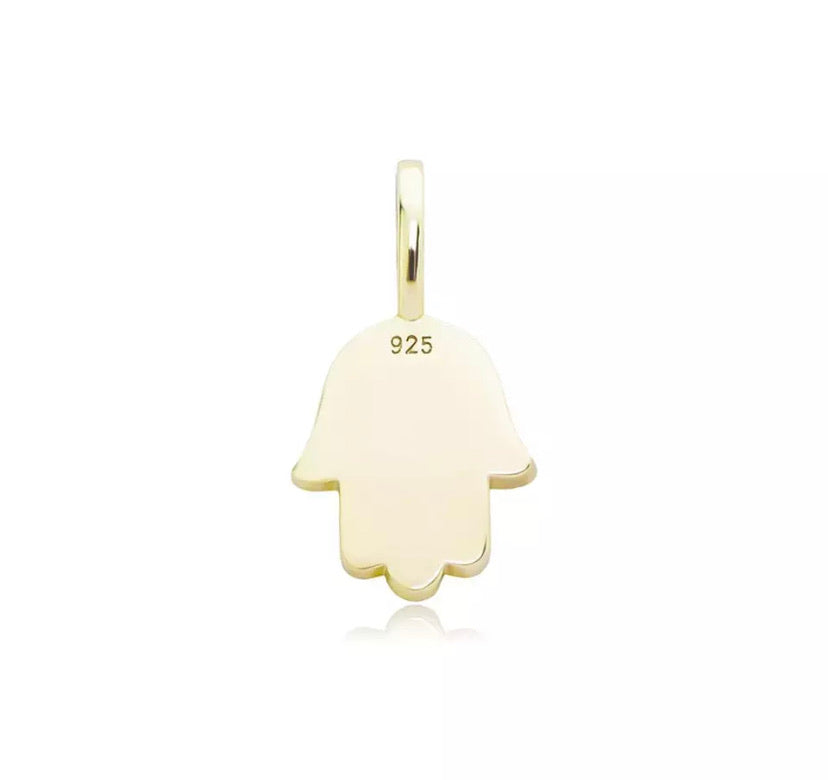 925 Silver Mini Hamsa Necklace