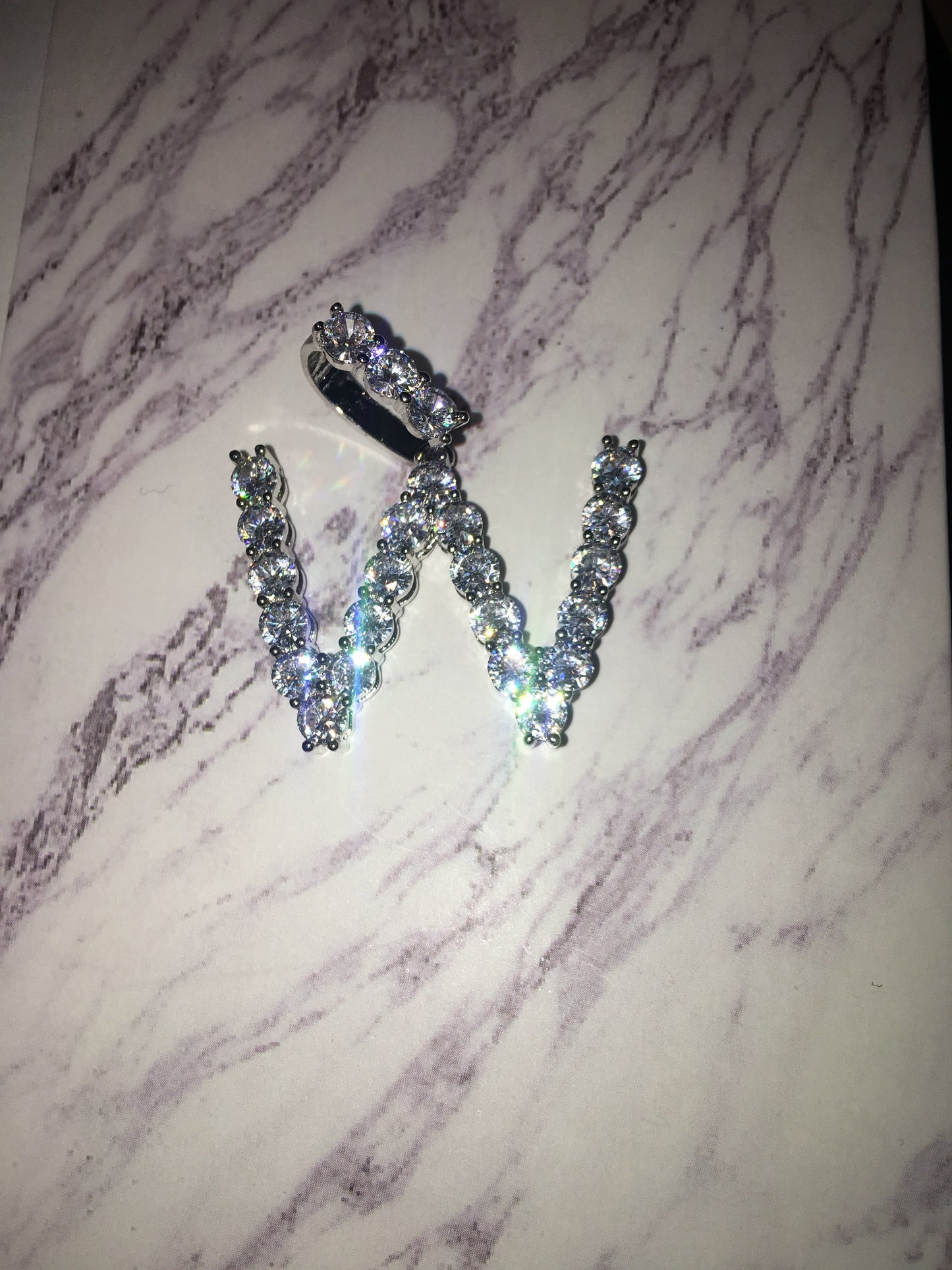 Tennis Necklace with Initial