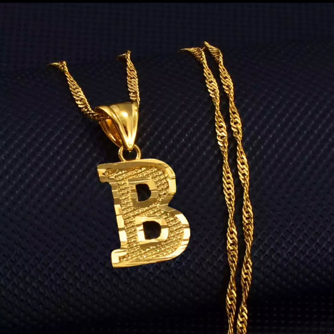 Retro Gold letter Necklace