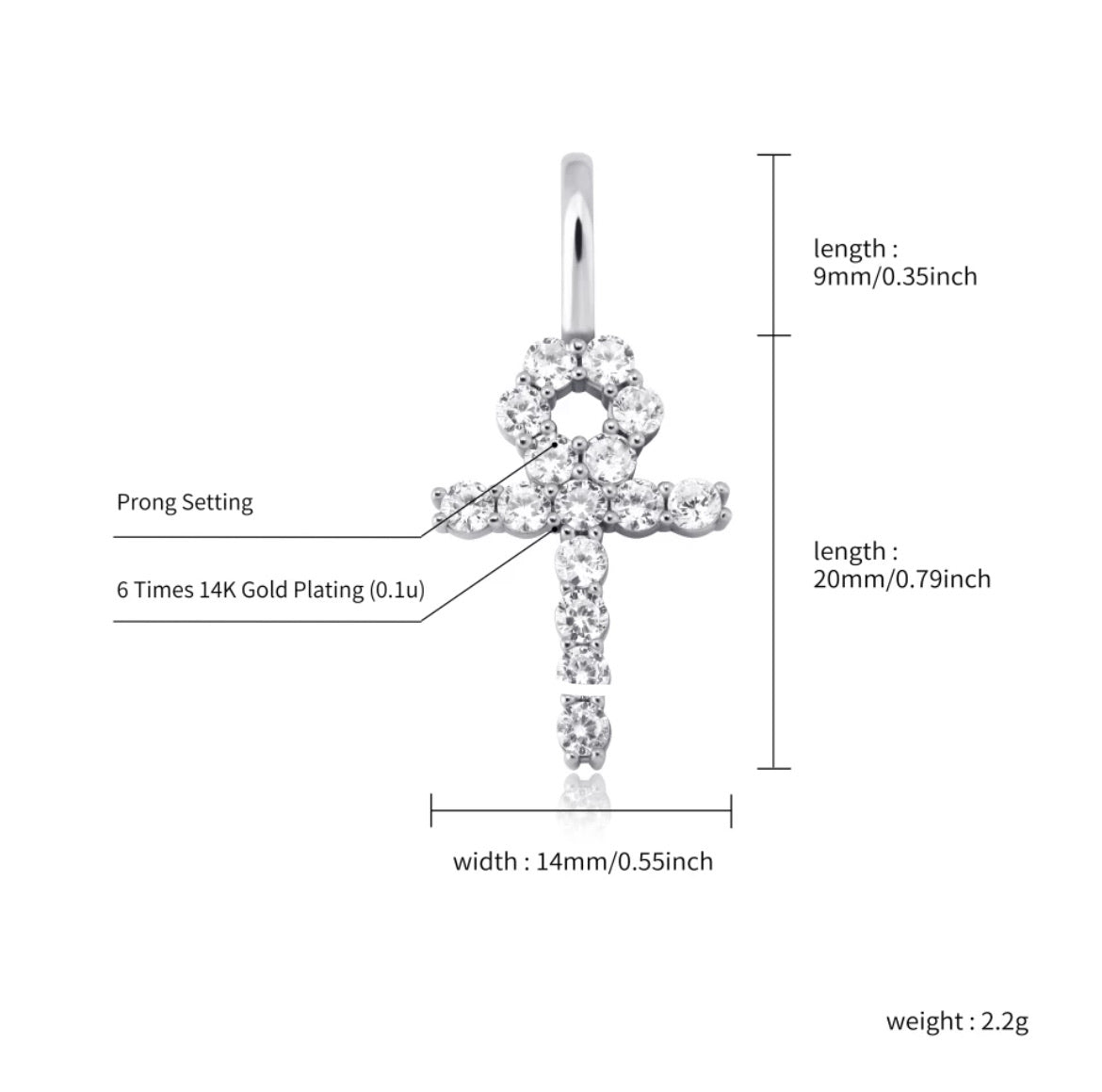 925 Mini Ankh Necklace