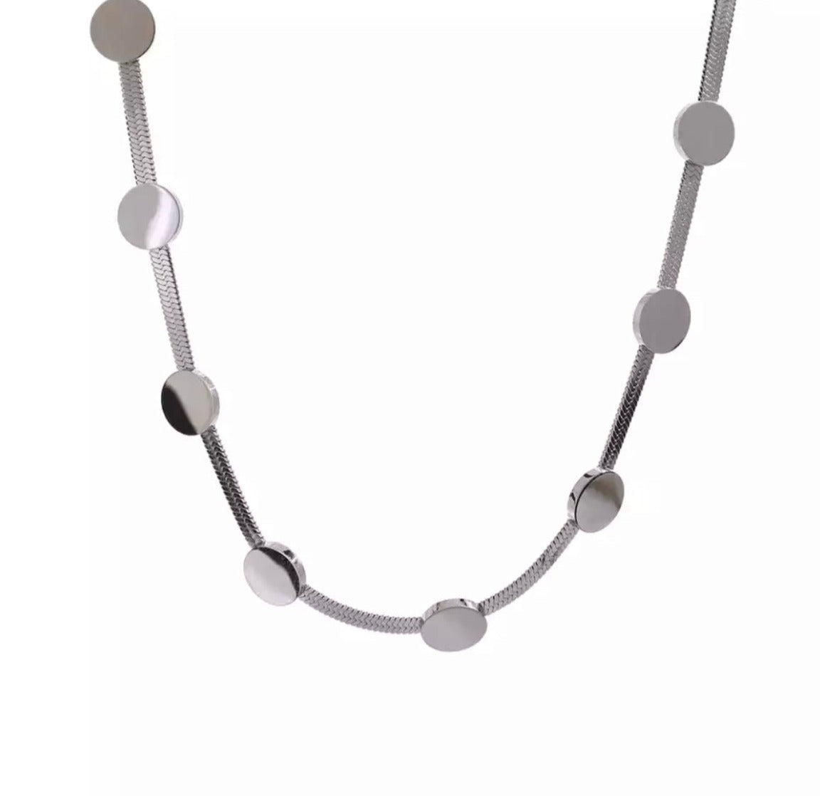 Circled Herringbone Necklace