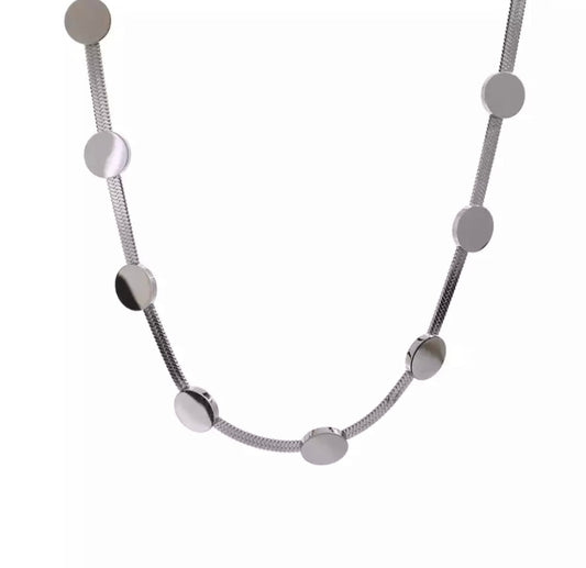 Circled Herringbone Necklace