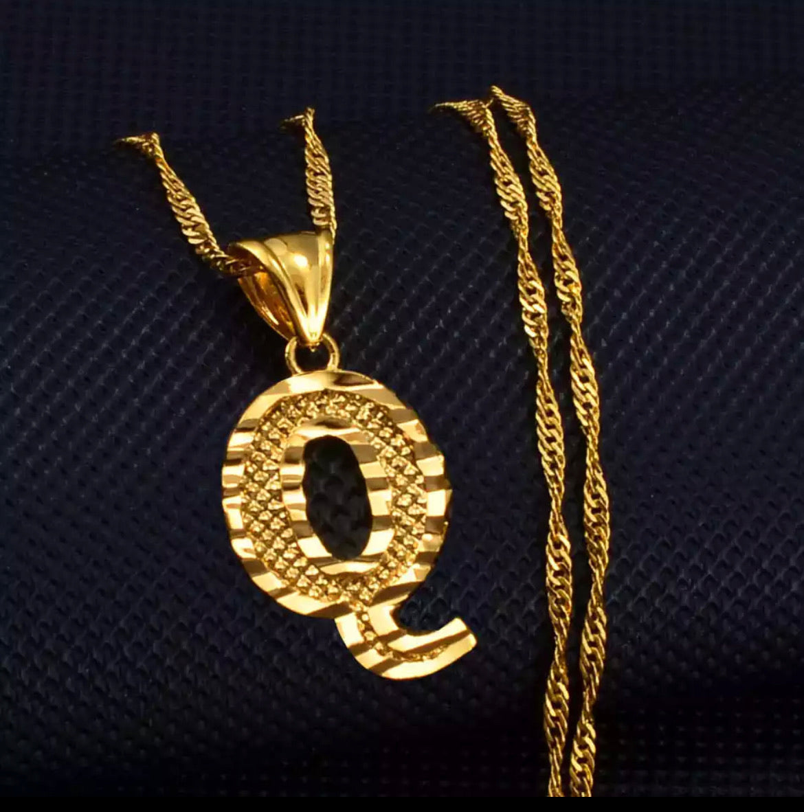 Retro Gold letter Necklace