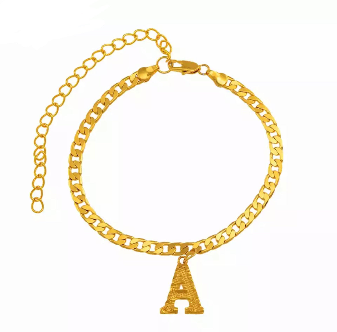 Retro Letter Anklet