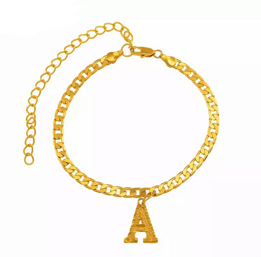 Retro Letter Anklet