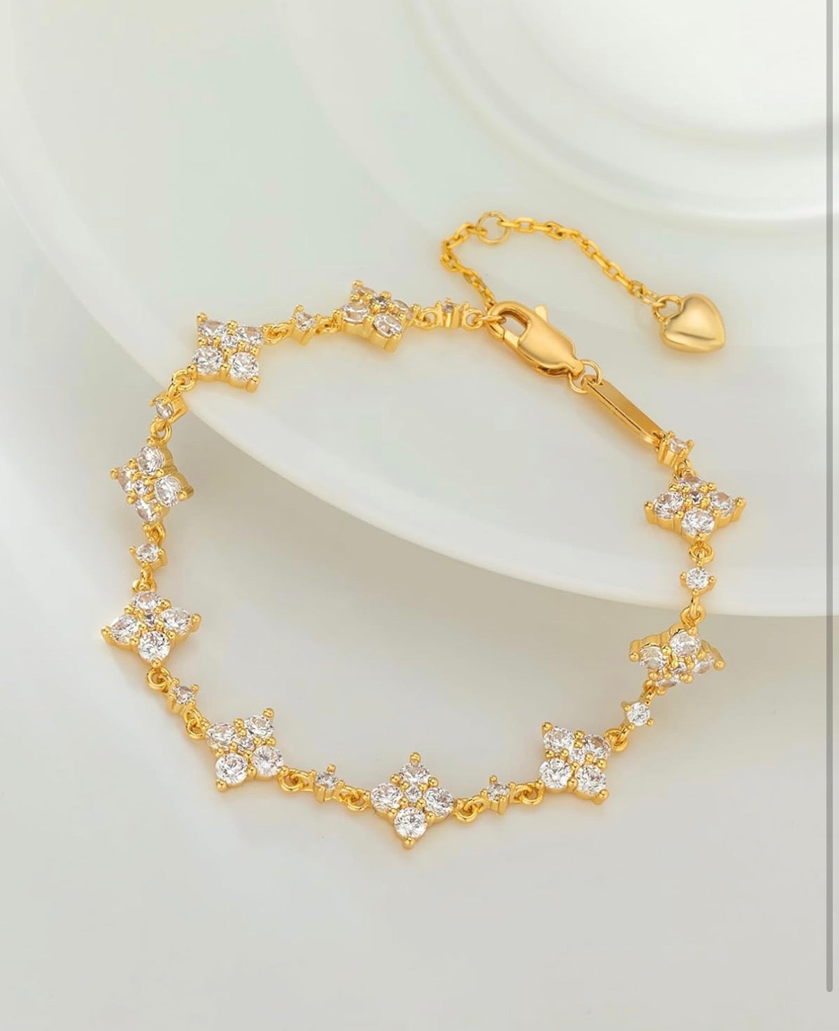Diamond Flower Bracelet