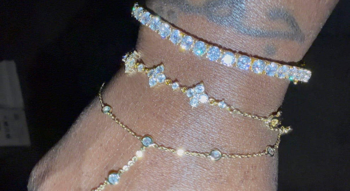 Diamond Flower Bracelet