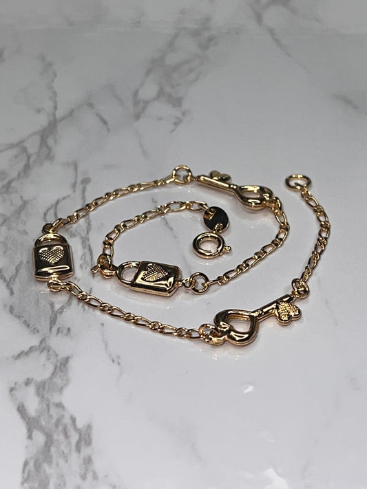 Lock and Key Anklet