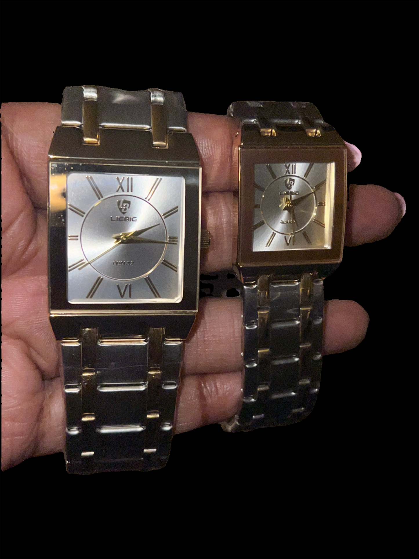 Square Face 2 Tone Stainless steel Watch